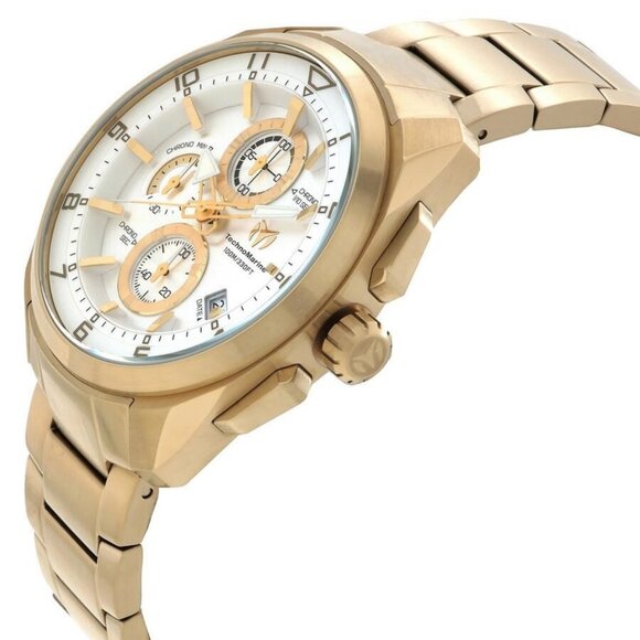 NWT Authentic Technomarine Ocean Chronograph Quartz Silver Dial Men's Watch - Picture 2 of 3